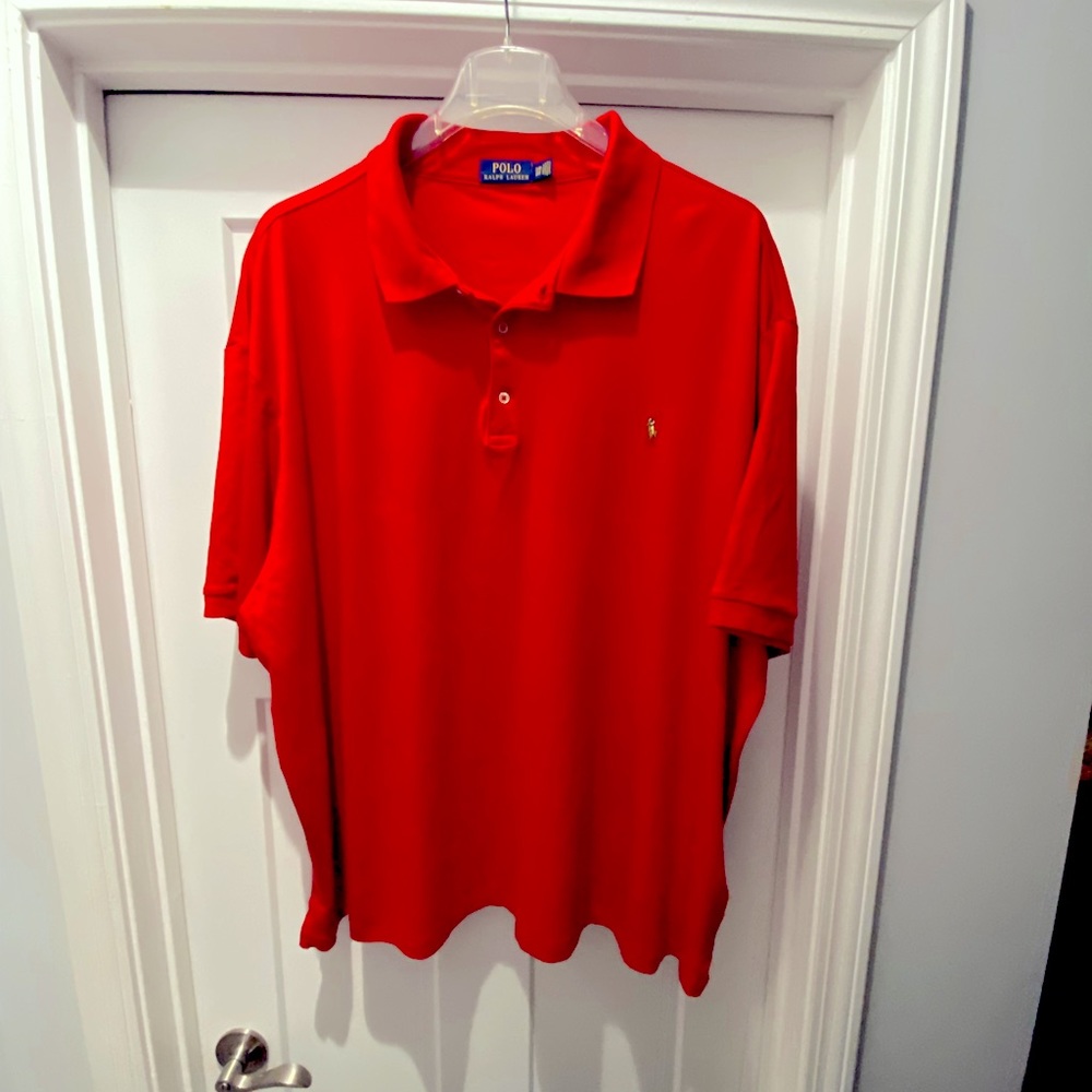 Ralph Lauren Soft Cotton Men’s Polo. Red. 3X Big.